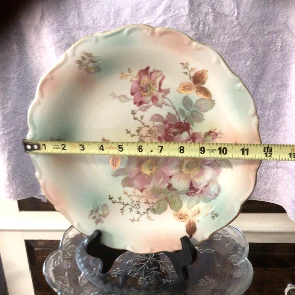Vntg Rare Bavaria Plate Wild Rose - Picture 2 of 3